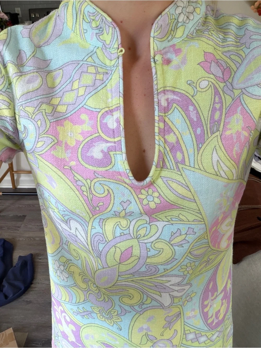 RIXO Pastel Floral & Paisley Scarf in Pink, Mint & Lime